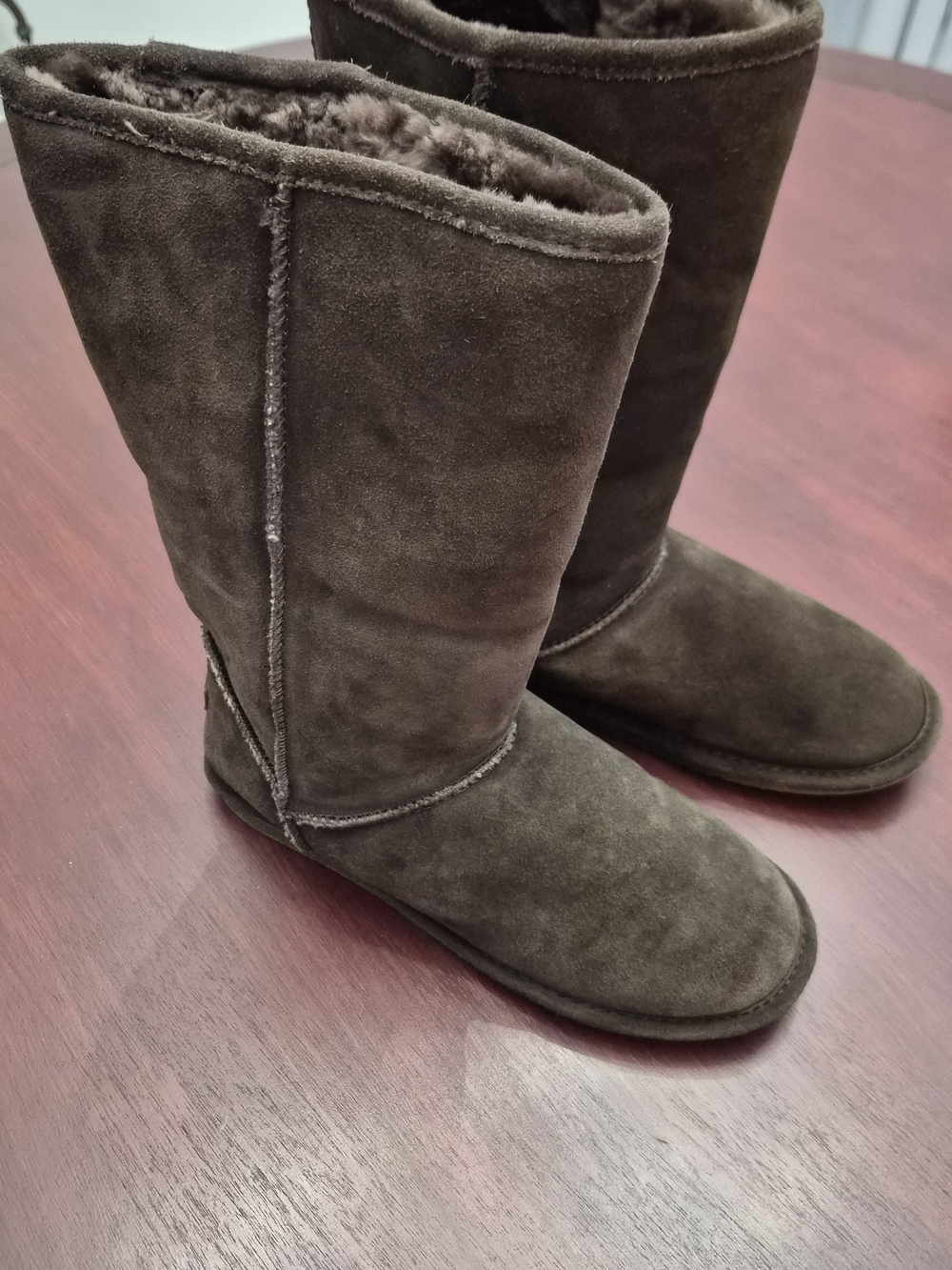 Back to School - Women’s Björndal Brown Suede Shearling Winter Boots Size 11 - Picture 7 of 8